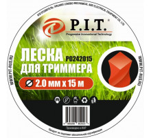 Леска для триммера P.I.T. Р0242015 (крученая, 2,0мм х 15м)