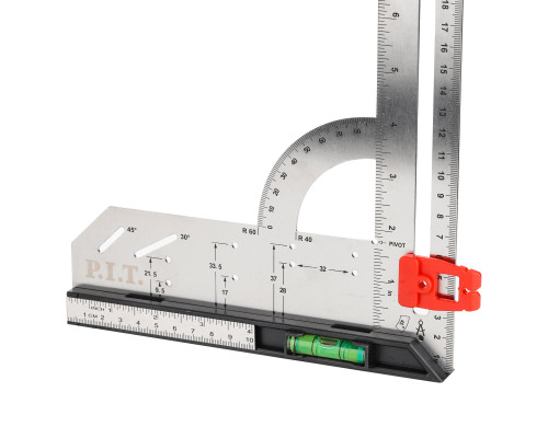 Угольник разметочный с магнитным уровнем (HSQR03-0300)