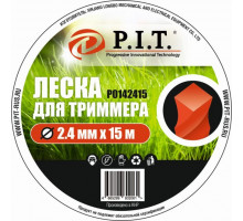 Леска для триммера P.I.T. Р0142415 (крученая, 2,4мм х 15м)