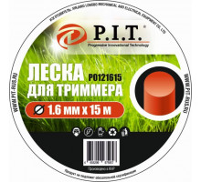 Леска для триммера P.I.T. Р0121615 (круг, 1,6мм х 15м)