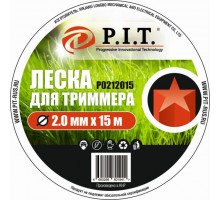 Леска для триммера P.I.T. Р0212015 (звезда, 2,0мм х 15м)