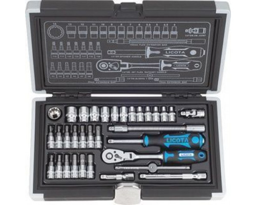 Набор торцевых головок 1/4" 33пр spline (ALK-0003P)