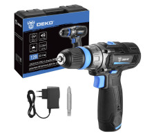 Аккумуляторная дрель-шуруповерт DEKO ZKCD12V PRO в кейсе co съемным патроном, 12В, 2х1.5Ач 084-1013