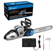 Пила цепная аккумуляторная бесщеточная DEKO DKCHS 40V PRO, 18", 2х20В, 2x5.0Ач, двойное з/у 080-2000