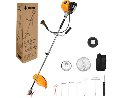 Триммер бензиновый DEKO DKTR52 PRO SET 2, леска/диск 063-4503