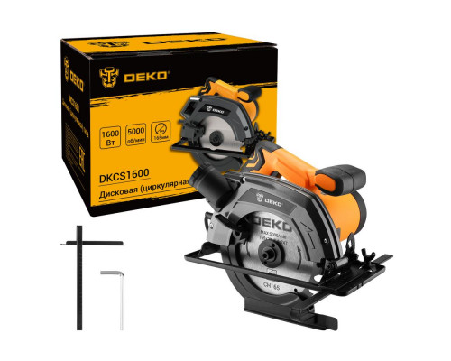 Дисковая (циркулярная) пила DEKO DKCS1600 1600Вт, 165мм диск 084-1026