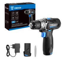 Аккумуляторная дрель-шуруповерт DEKO ZKCD12V PRO в кейсе, 12В, 2х2.0Ач 084-1015