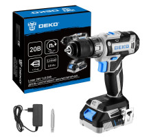 Дрель-шуруповерт аккумуляторная DEKO Loner 20V, 20В, 1x3.0Ач 085-1006