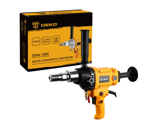 Дрель алмазного сверления DEKO DDM-1800, 1800 Вт, Макс. Диаметр - 140 мм 084-1057