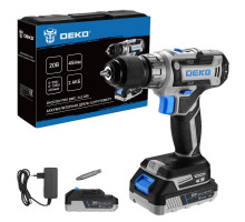 Дрель-шуруповерт аккумуляторная DEKO ZKCD20V PRO в кейсе, 20В, 2x2.0Ач 084-1005