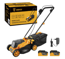 Газонокосилка аккумуляторная DEKO DKLM20V, 20В, 2x4.0Aч, з/у, 320мм 063-3010