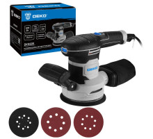 Шлифмашина эксцентриковая сетевая DEKO DKG600, 600 Вт, 125/150 мм 084-1059