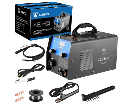 Сварочный полуавтомат DEKO DKWM200NG, MIG без газа/MMA/TIG LIFT, 200А, проволока 0.5 кг 051-4695