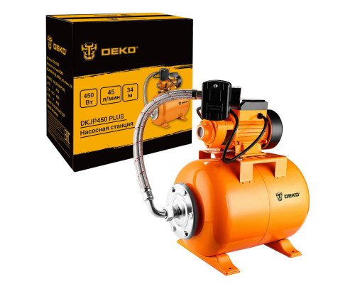 Насосная станция DEKO DKJP450 PLUS, 450Вт, 45 л/мин, 24л 076-0530