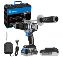 Дрель-шуруповерт аккумуляторная ударная бесщеточная DEKO ZKCD20V PRO Impact в кейсе, 20В, 135 Нм, 2x3.0Ач 084-1034
