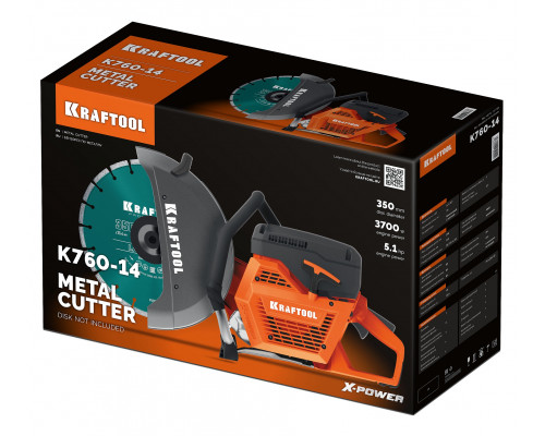 KRAFTOOL 3700 Вт, 350 мм, без диска, бензорез по металлу (рельсорез) (K760-14)