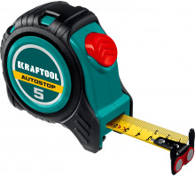 KRAFTOOL AutoStop 5м / 25мм профессиональная рулетка с автостопом