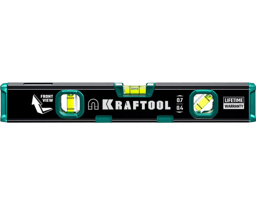 Kraftool 300 мм, компактный магнитный уровень с зеркальным глазком