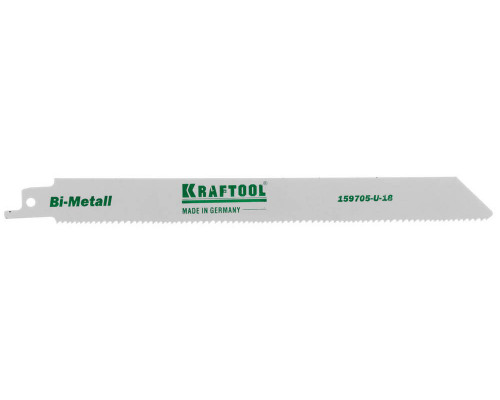 Полотно KRAFTOOL ″INDUSTRIE QUALITAT″, S1122VF, для эл/ножовки, Bi-Metall, по металлу, дереву, шаг 1,8-2,5мм, 180мм