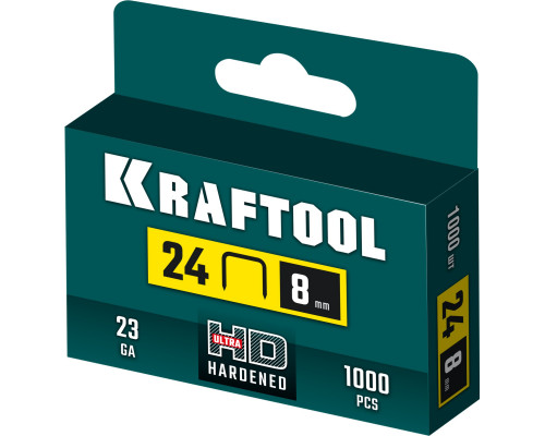 KRAFTOOL 8 мм, тип 24, 1000 шт, скобы для плайера (31724-08)