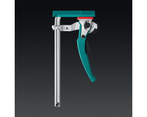 KRAFTOOL KRAFTFLEX, KLT-160, 160/60 мм, универсальная, цельнокованая, рычажная, быстрозажимная, в T-track струбцина (32331-160)