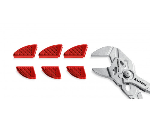 KRAFTOOL Vise-Wrench сменные защитные накладки на губки, для клещей 250 мм, набор из 3-х пар (22067-S3)