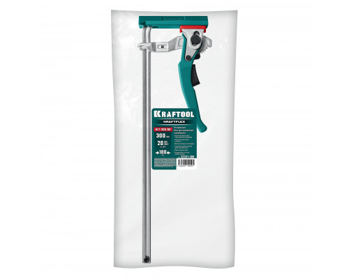 KRAFTOOL KRAFTFLEX, KLT-300, 300/60 мм, универсальная, цельнокованая, рычажная, быстрозажимная, в T-track струбцина (32331-300)