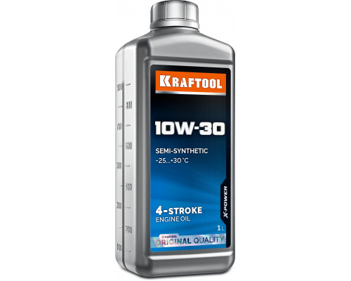 KRAFTOOL 10W-30, 1 л, полусинтетическое масло для 4-тактных двигателей (41510-1)