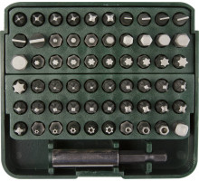 Набор бит ″GRAND-61″ с адаптером, KRAFTOOL 26140-H61, в пластиковом боксе, Cr-V, 61 предмет