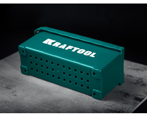 KRAFTOOL 280х115 мм (6шт) - 480х130 мм (6шт), набор нержавеющих гребенок со сменной 2к ручкой, в пластиковом кейсе (33268-H12)