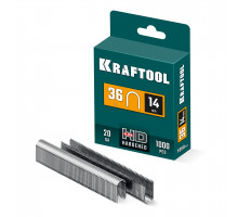 KRAFTOOL тип 36 (L) 14 мм, 1000 мм, калибр 20GA, скобы кабельные для степлера (31636-14)