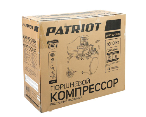 Компрессор Patriot поршневой масляный EURO 50-260K