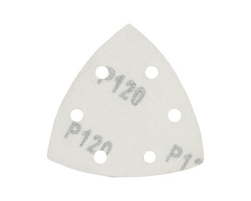 Треугольник шлифовальный на липучке (80х80х80 мм, Р120, 5 шт.)