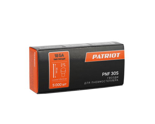 Гвозди Patriot PNF 30 S для пневмостеплера ANG 210 R