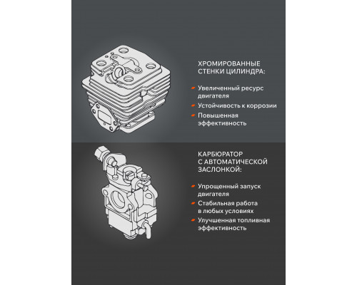 Триммер бензиновый Patriot PT 4555ES Country (неразборная штанга)