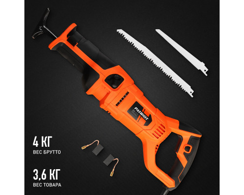 Пила сабельная сетевая PATRIOT RS 909. 1200Вт