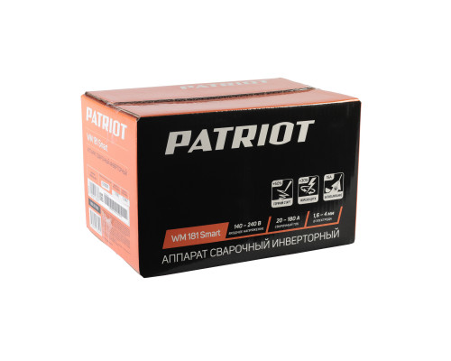 Аппарат сварочный инверторный Patriot WM 181 Smart