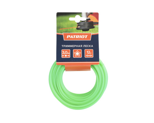 Леска D 3,0 мм L 12 м (звезда, зеленая)