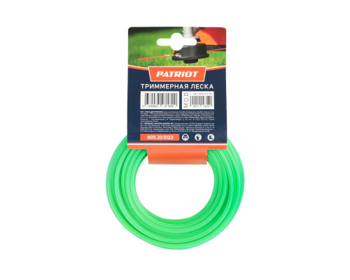 Леска D 3,0 мм L 12 м (звезда, зеленая)