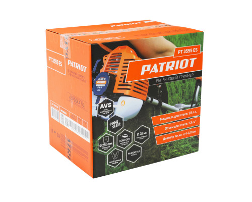 Триммер бензиновый Patriot PT 3555ES Country (неразборная штанга)