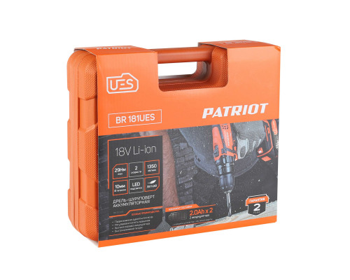 Дрель-шуруповерт аккумуляторная Patriot BR 181UES