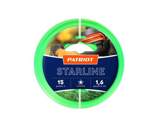 Леска Starline D 1,6 мм L 15 м (звезда, зеленая)