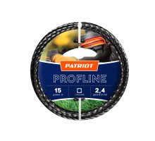 Леска Profline D 2,4 мм L 15 м (скрученный квадрат, черная)