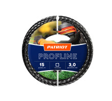 Леска Profline D 3,0 мм L 15 м (скрученный квадрат, черная)