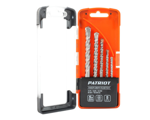 Набор сверл по бетону (4x75, 5x85, 6x100, 8x120, 10x120 мм)