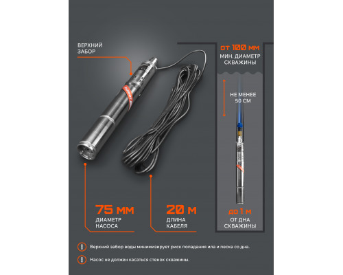 Насос скважинный PATRIOT SP 2250 S