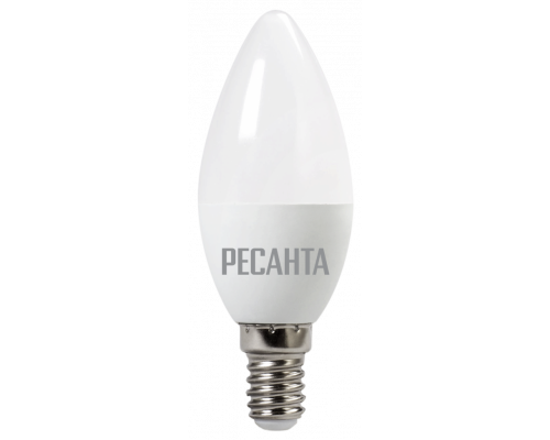 Лампа светодиодная РЕСАНТА LL-R-C37-6W-230-4K-E14