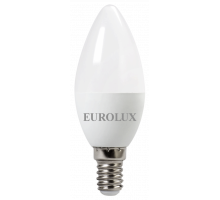 Лампа светодиодная EUROLUX LL-E-C37-6W-230-2,7K-E14
