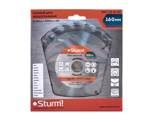 Диск пильный Sturm! 9020-160х20x24T