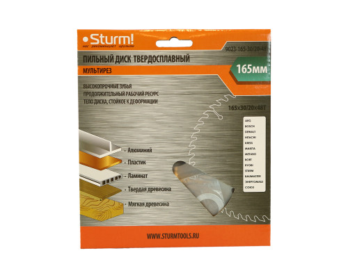 Диск пильный Sturm! 9023-165-30/20-48